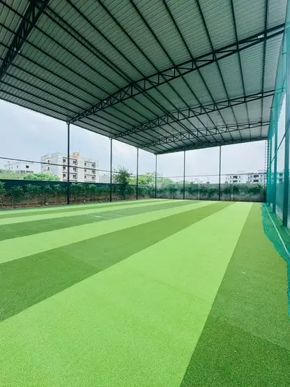 Players in action at Shambhu Playing Arena turf