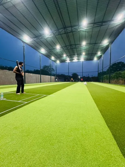 Players in action at Shambhu Playing Arena turf